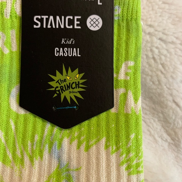 - The Grinch kids stance crew socks nwt large 3-5.5 nwt - Picture 2 of 6